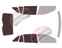 Gabarit vitrage - kit 3/4 arrière - Skoda Rapid Speacback Break 5 portes (depuis 2013)