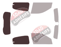 Gabarit vitrage - kit 3/4 arrière - Smart ForFour (2) 5 portes (2014 - 2021)