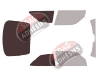 Gabarit vitrage - kit 3/4 arrière - Saab 9.3 (1) Coupe 3 portes (1993 - 2003)