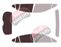 Gabarit vitrage - kit 3/4 arrière - Subaru XV (2) 5 portes (2018 - 2024)