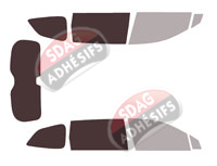 Gabarit vitrage - kit 3/4 arrière - Subaru Ascent 5 portes (depuis 2019)