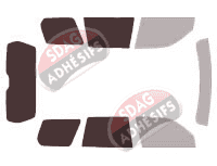 Gabarit vitrage - kit 3/4 arrière - Subaru Forester (2) 5 portes (2002 - 2008) Gabarit vitrage - kit 3/4 arrière - Subaru Forester (2) 5 portes (2002 - 2008)