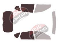 Gabarit vitrage - kit 3/4 arrière - Subaru Impreza (3) WRX 5 portes (2007 - 2013) Gabarit vitrage - kit 3/4 arrière - Subaru Impreza (3) WRX 5 portes (2007 - 2013)