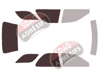 Gabarit vitrage - kit 3/4 arrière - Subaru Impreza (1) Wagon Break 5 portes (1993 - 2001) Gabarit vitrage - kit 3/4 arrière - Subaru Impreza (1) Wagon Break 5 portes (1993 - 2001)