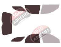 Gabarit vitrage - kit 3/4 arrière - Subaru Impreza (2) Wagon Break 5 portes (2000 - 2008) Gabarit vitrage - kit 3/4 arrière - Subaru Impreza (2) Wagon Break 5 portes (2000 - 2008)