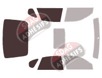 Gabarit vitrage - kit 3/4 arrière - Subaru Outback (3) Berline 4 portes (2003 - 2009)