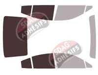 Gabarit vitrage - kit 3/4 arrière - Subaru Legacy (7) Berline 4 portes (depuis 2019)