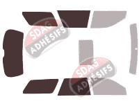 Gabarit vitrage - kit 3/4 arrière - Subaru Outback (2) Wagon Break 5 portes (1999 - 2003) Gabarit vitrage - kit 3/4 arrière - Subaru Outback (2) Wagon Break 5 portes (1999 - 2003)