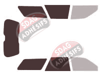 Gabarit vitrage - kit 3/4 arrière - Subaru Outback (1) Break 5 portes (1995 - 1999) Gabarit vitrage - kit 3/4 arrière - Subaru Outback (1) Break 5 portes (1995 - 1999)