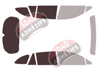 Gabarit vitrage - kit 3/4 arrière - Subaru Outback (6) Wagon Break 5 portes (depuis 2020)
