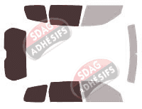 Gabarit vitrage - kit 3/4 arrière - Subaru Forester (3) 5 portes (2008 - 2013) Gabarit vitrage - kit 3/4 arrière - Subaru Forester (3) 5 portes (2008 - 2013)