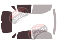 Gabarit vitrage - kit 3/4 arrière - Suzuki Baleno (2) 5 portes (2017 - 2022)
