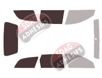 Gabarit vitrage - kit 3/4 arrière - Suzuki Forenza Wagon Break 5 portes (2004 - 2012)