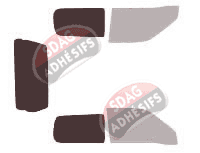 Gabarit vitrage - kit 3/4 arrière - Suzuki Grand Vitara (2) 3 portes (1998 - 2005)