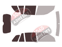 Gabarit vitrage - kit 3/4 arrière - Suzuki Grand Vitara (3) 5 portes (2005 - 2015) Gabarit vitrage - kit 3/4 arrière - Suzuki Grand Vitara (3) 5 portes (2005 - 2015)