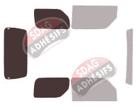 Gabarit vitrage - kit 3/4 arrière - Suzuki Jimny (3) 3 portes (2010 - 2018)