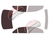 Gabarit vitrage - kit 3/4 arrière - Suzuki Kizaski Berline 4 portes (2009 - 2016)