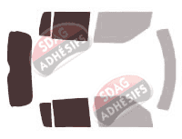 Gabarit vitrage - kit 3/4 arrière - Suzuki Swift (4) 5 portes (2004 - 2010)