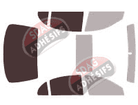 Gabarit vitrage - kit 3/4 arrière - Daewoo Magnus Berline 4 portes (2000 - 2007)