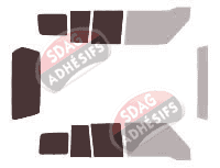 Gabarit vitrage - kit 3/4 arrière - Geo Tracker (1) 5 portes (1990 - 1998)