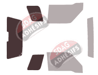 Gabarit vitrage - kit 3/4 arrière - Suzuki Vitara (1) Cabriolet -hard Top 3 portes (1990 - 2006)