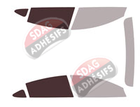 Gabarit vitrage - kit 3/4 arrière - Tesla model 3 (1) (phase 2) Berline 4 portes (2020 - 2023) Gabarit vitrage - kit 3/4 arrière - Tesla model 3 (1) (phase 2) Berline 4 portes (2020 - 2023)