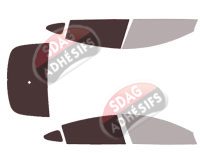 Gabarit vitrage - kit 3/4 arrière - Tesla model 3 (1) (phase 2) Berline 4 portes (2020 - 2023) Gabarit vitrage - kit 3/4 arrière - Tesla model 3 (1) (phase 2) Berline 4 portes (2020 - 2023)