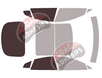 Gabarit vitrage - kit 3/4 arrière - Tesla  Model S (1) (phase 2) Berline 4 portes (2017 - 2021)