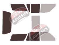 Gabarit vitrage - kit 3/4 arrière - Toyota 4Runner (2) 5 portes (1989 - 1995) Gabarit vitrage - kit 3/4 arrière - Toyota 4Runner (2) 5 portes (1989 - 1995)