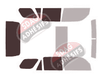 Gabarit vitrage - kit 3/4 arrière - Toyota 4Runner (4) 5 portes (2010 - 2014) Gabarit vitrage - kit 3/4 arrière - Toyota 4Runner (4) 5 portes (2010 - 2014)