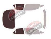 Gabarit vitrage - kit 3/4 arrière - Toyota C-HR (2) 5 portes (depuis 2023)