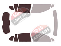 Gabarit vitrage - kit 3/4 arrière - Toyota Corolla (12) Cross 5 portes (depuis 2022)