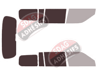 Gabarit vitrage - kit 3/4 arrière - Toyota Probox 5 portes (2003 - 2017)