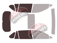 Gabarit vitrage - kit 3/4 arrière - Toyota RAV4 (5) 5 portes (depuis 2019)