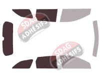 Gabarit vitrage - kit 3/4 arrière - Toyota Auris (2) Touring Sport Break 5 portes (2013 - 2020)