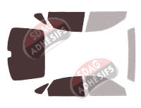Gabarit vitrage - kit 3/4 arrière - Toyota Avensis (1) 5 portes (1998 - 2003)