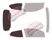 Gabarit vitrage - kit 3/4 arrière - Toyota Aygo (2) 5 portes (2014 - 2021) Gabarit vitrage - kit 3/4 arrière - Toyota Aygo (2) 5 portes (2014 - 2021)