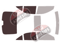 Gabarit vitrage - kit 3/4 arrière - Toyota Camry (10) Berline 4 portes (2006 - 2011)