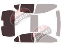 Gabarit vitrage - kit 3/4 arrière - Toyota Camry (12) Berline 4 portes (2017 - 2024)