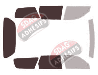Gabarit vitrage - kit 3/4 arrière - Toyota Camry (3) Break 5 portes (1991 - 1996)