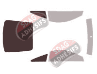 Gabarit vitrage - kit 3/4 arrière - Toyota Celica (7) 3 portes (1999 - 2007)