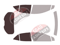 Gabarit vitrage - kit 3/4 arrière - Toyota Corolla (12) 5 portes (depuis 2018)