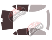 Gabarit vitrage - kit 3/4 arrière - Toyota Corolla (11) Berline 4 portes (2013 - 2019)
