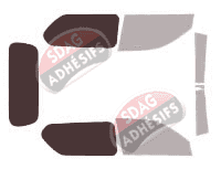 Gabarit vitrage - kit 3/4 arrière - Toyota Land Cruiser (12) Court 3 portes (2010 - 2023) Gabarit vitrage - kit 3/4 arrière - Toyota Land Cruiser (12) Court 3 portes (2010 - 2023)