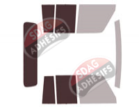 Gabarit vitrage - kit 3/4 arrière - Toyota Land Cruiser (7) Pick-up 4 portes (depuis 1984) Gabarit vitrage - kit 3/4 arrière - Toyota Land Cruiser (7) Pick-up 4 portes (depuis 1984)