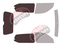 Gabarit vitrage - kit 3/4 arrière - Toyota Land Cruiser (11) 3 portes (2003 - 2009)