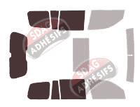 Gabarit vitrage - kit 3/4 arrière - Toyota Land Cruiser (12) SW 5 portes (2008 - 2021) Gabarit vitrage - kit 3/4 arrière - Toyota Land Cruiser (12) SW 5 portes (2008 - 2021)