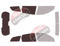 Gabarit vitrage - kit 3/4 arrière - Toyota Matrix 5 portes (2002 - 2008)