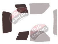 Gabarit vitrage - kit 3/4 arrière - Toyota RAV4 (1) 3 portes (1994 - 2000)