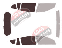 Gabarit vitrage - kit 3/4 arrière - Toyota RAV4 (4) 5 portes (2013 - 2018)